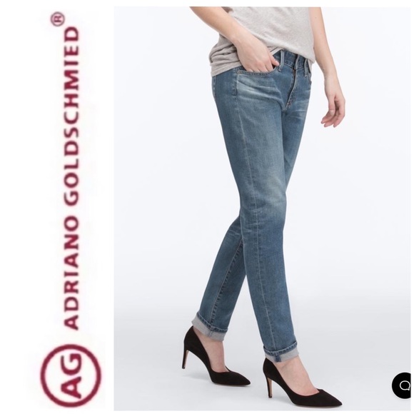 AG Adriano Goldschmied Nikki Relaxed Skinny Boyfriend Jeans Size 27 NWT - Picture 2 of 16